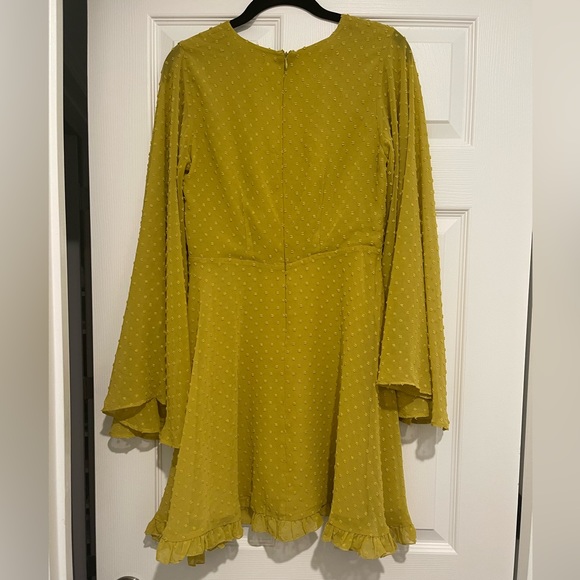 Boohoo Dobby Chiffon Wide Sleeve Skater Dress - Picture 4 of 4